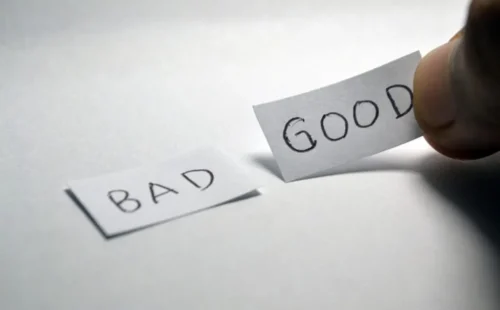 Image illustrating either good or bad as a consideration when joining a SACCO